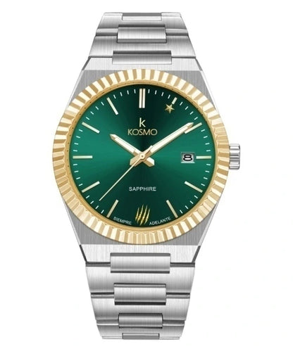 Reloj Kosmo 610-7-2-005 Edición Especial Colección Zafiro Bicolor Esfera Verde