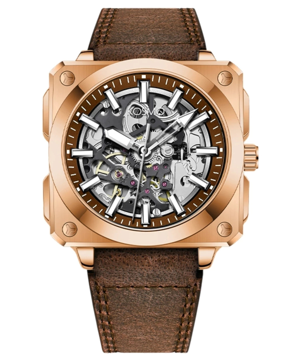 RELOJ KOSMO KT26 | Automático Skeleton Diseño Cuadrado