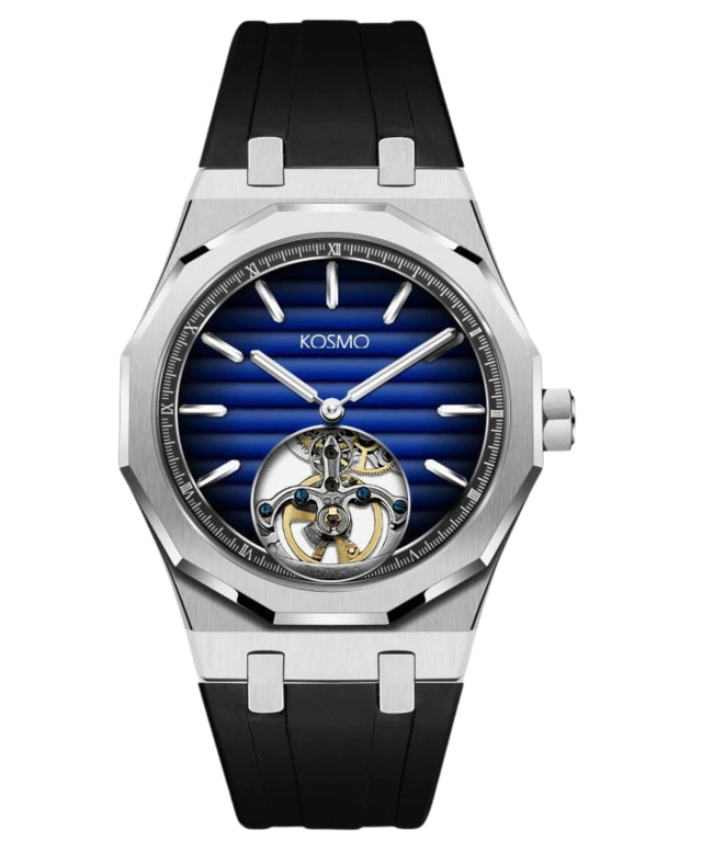 RELOJ KOSMO KT27 Automático | Dial Azul Texturizado con Open Heart