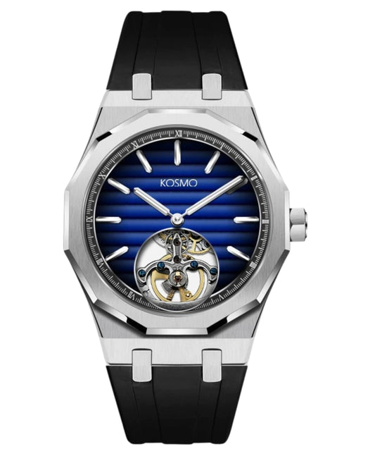 RELOJ KOSMO KT27 Automático | Dial Azul Texturizado con Open Heart