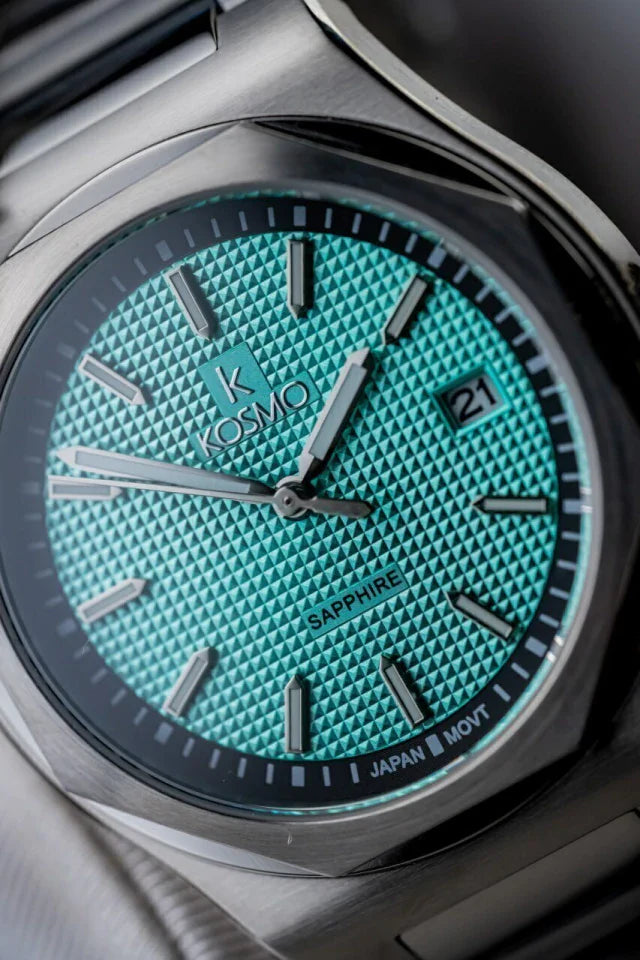 Reloj Kosmo 609-7 Reloj Kosmo 609-7– Acero 316L Plateado, Cristal Zafiro, Esfera Azul, 5ATM