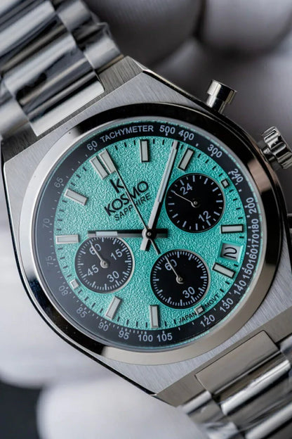 Reloj Kosmo 645-7– Cronógrafo Dial Black & Blue
