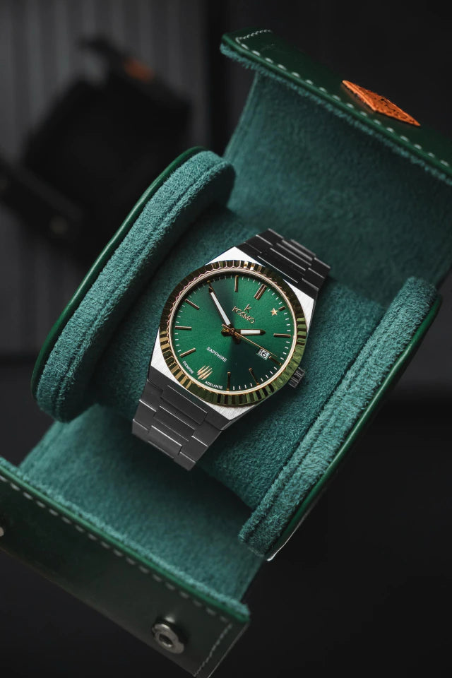 Reloj Kosmo 610-7-2-005 Edición Especial Colección Zafiro Bicolor Esfera Verde
