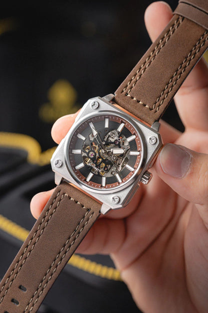 RELOJ KOSMO KT26 | Automático Skeleton Diseño Cuadrado
