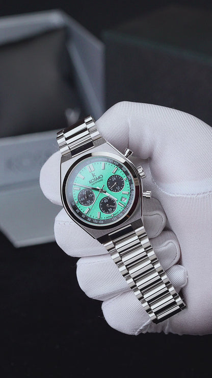 Reloj Kosmo 645-7– Cronógrafo Dial Black & Blue